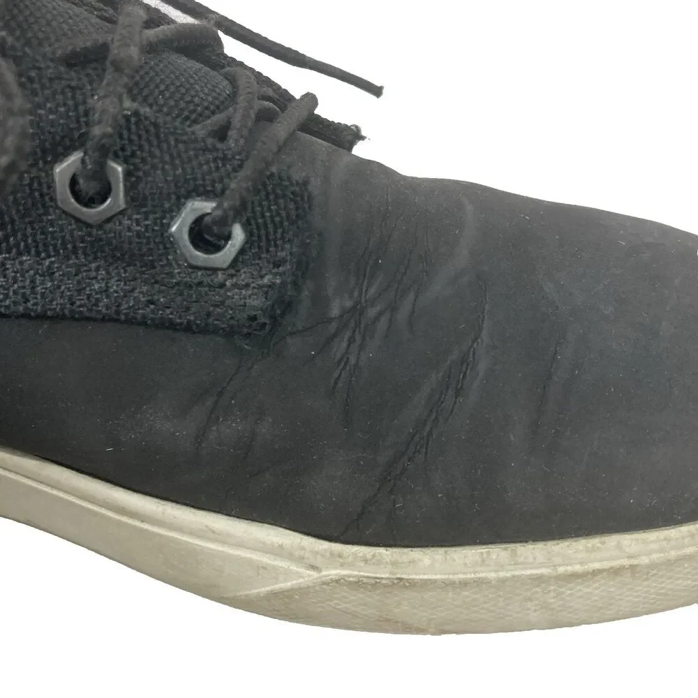 Timberland Ortholite Groveton-Men's Sz 8-Black Leather + Synthetic Chukka- 9465B